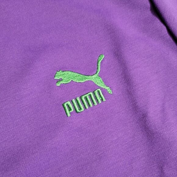 Puma X Dua Lipa T7 Cropped Jacket Purple Black Butterfly Logo XS Extra Small New - Picture 8 of 13